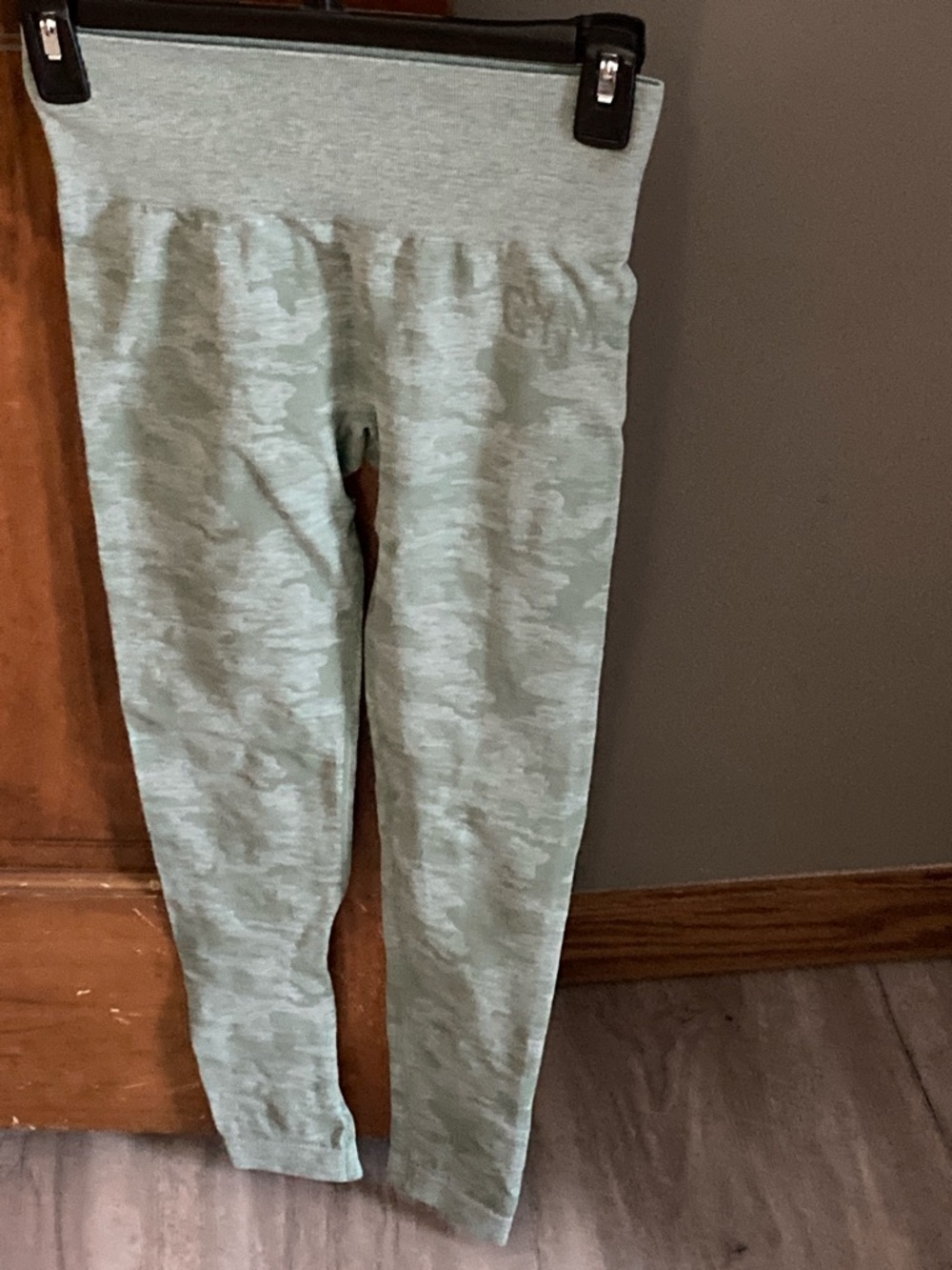 Gymshark Light Green Camo Seamless Leggings
